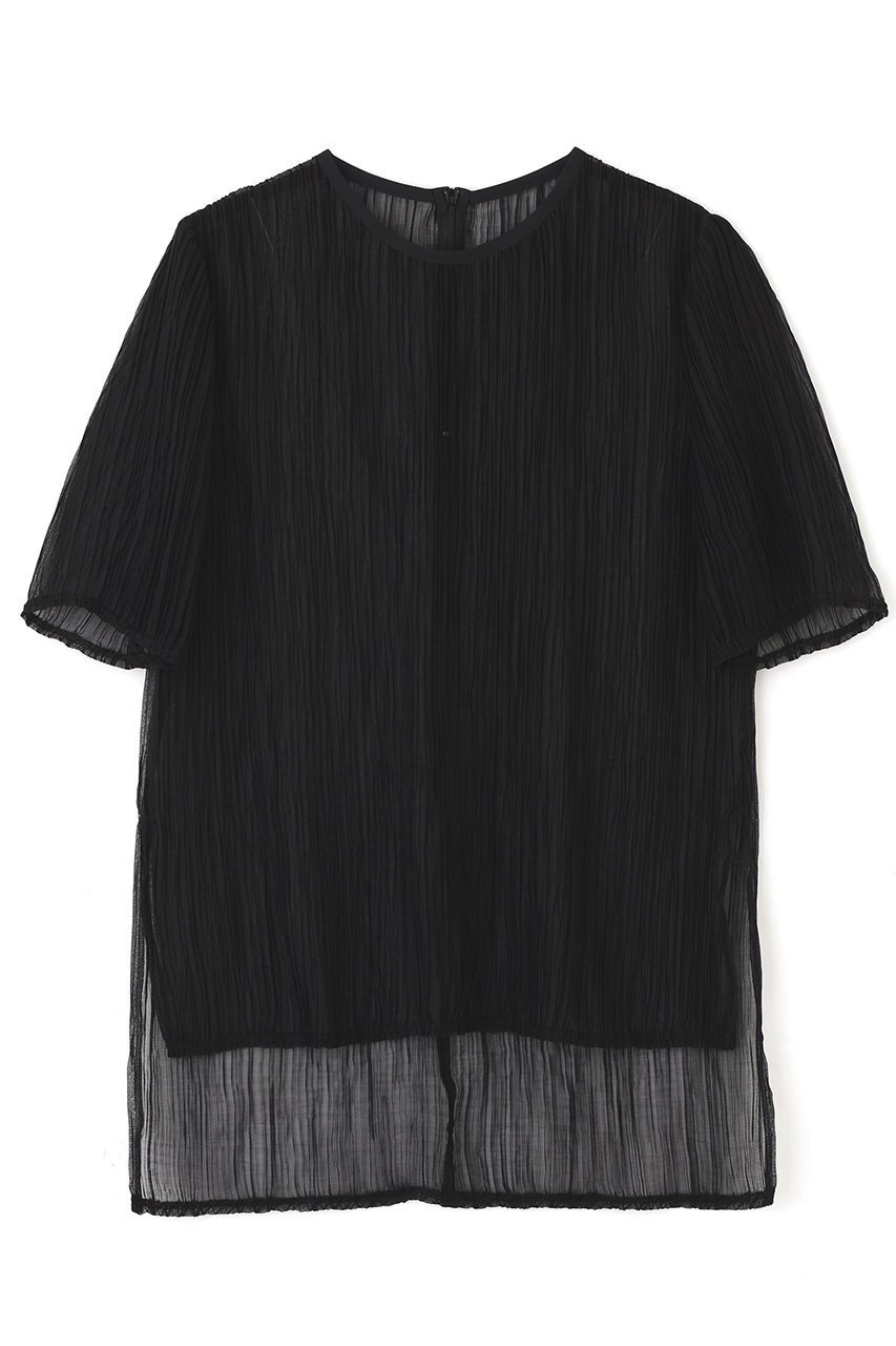 【アドーア/ADORE】のシアーランダムプリーツブラウス インテリア・キッズ・メンズ・レディースファッション・服の通販 founy(ファニー) 　ファッション　Fashion　レディースファッション　Fashion for Women　トップス・カットソー　Cut & Sew Tops　シャツ・ブラウス・オフィスカジュアル　Elegant Blouses & Button-Ups　おすすめ　Recommended / Our Picks　インナー　Innerwear　シアー　Sheer, See-Through　シフォン　Chiffon, Lightweight Fabric　ショート　Short, Short Length　シンプル　Simple, Minimal　ジャケット　Jacket, Outerwear　スリーブ　Sleeve, Long Sleeve / Short Sleeve　セットアップ　Set-Up, Coordinated Outfit　ドレス　Dress, One-Piece　ノースリーブ　Sleeveless, No-Sleeve　フォルム　Silhouette, Form　プリーツ　Pleats, Pleated　ベーシック　Basic, Essential　ランダム　Random, Irregular　エレガント 上品　Elegant　ブラック|ID: prp329100004571582 ipo3291000000035718118