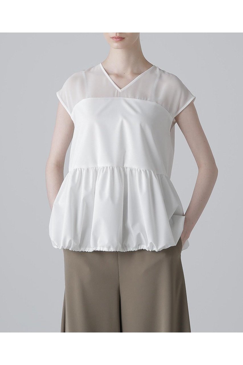 【アドーア/ADORE】のプレーンストレッチブラウス 人気、トレンドファッション・服の通販 founy(ファニー) 　ファッション　Fashion　レディースファッション　WOMEN　トップス・カットソー　Tops/Tshirt　シャツ/ブラウス　Shirts/Blouses　ギャザー　Gather　コンパクト　Compact　シアー　Sheer　ショート　Short　ストレッチ　Stretch　スリーブ　Sleeve　バルーン　Balloon　フレア　Flare　NEW・新作・新着・新入荷　New Arrivals　other-2|ID: prp329100004571587 ipo3291000000032347803