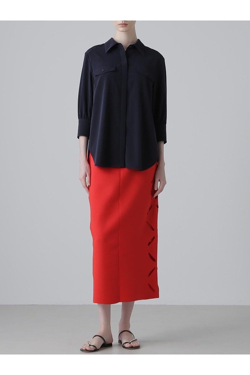 【アドーア/ADORE】のストレッチデシンブラウス 人気、トレンドファッション・服の通販 founy(ファニー) 　ファッション　Fashion　レディースファッション　WOMEN　トップス・カットソー　Tops/Tshirt　シャツ/ブラウス　Shirts/Blouses　なめらか　Smooth　コンパクト　Compact　ショート　Short　ストレッチ　Stretch　スリーブ　Sleeve　ドレープ　Drape　ポケット　Pocket　エレガント 上品　Elegant　NEW・新作・新着・新入荷　New Arrivals　other-3|ID: prp329100004571589 ipo3291000000032347821