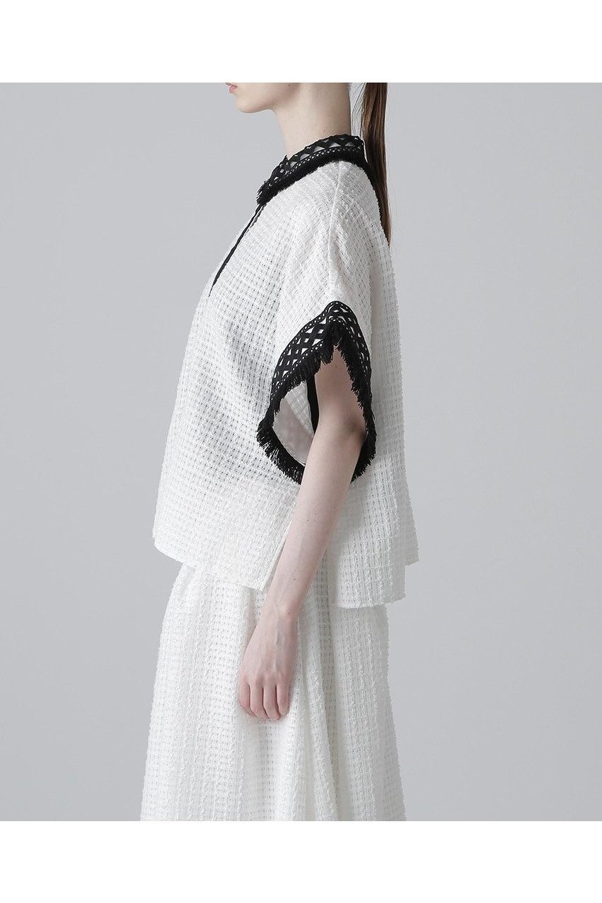 【アドーア/ADORE】のレーシーメッシュブラウス 人気、トレンドファッション・服の通販 founy(ファニー) 　ファッション　Fashion　レディースファッション　WOMEN　トップス・カットソー　Tops/Tshirt　シャツ/ブラウス　Shirts/Blouses　カフス　Cuffs　ショート　Short　スリーブ　Sleeve　チェック　Check　ツイード　Tweed　メッシュ　Mesh　レース　Race　エレガント 上品　Elegant　NEW・新作・新着・新入荷　New Arrivals　other-4|ID: prp329100004571593 ipo3291000000032347846