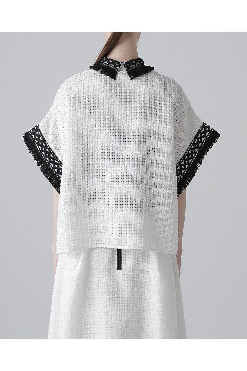 【アドーア/ADORE】のレーシーメッシュブラウス 人気、トレンドファッション・服の通販 founy(ファニー) 　ファッション　Fashion　レディースファッション　WOMEN　トップス・カットソー　Tops/Tshirt　シャツ/ブラウス　Shirts/Blouses　カフス　Cuffs　ショート　Short　スリーブ　Sleeve　チェック　Check　ツイード　Tweed　メッシュ　Mesh　レース　Race　エレガント 上品　Elegant　NEW・新作・新着・新入荷　New Arrivals　other-5|ID: prp329100004571593 ipo3291000000032347847