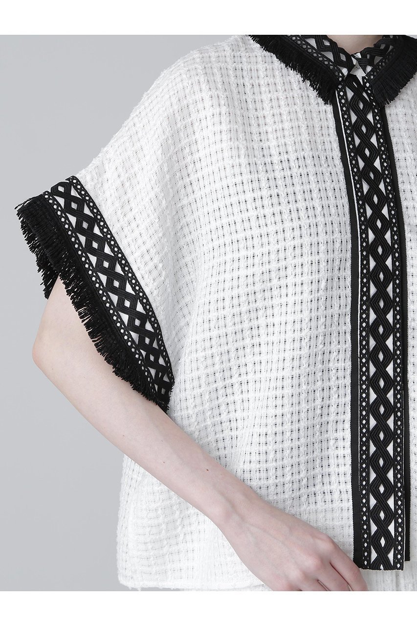 【アドーア/ADORE】のレーシーメッシュブラウス 人気、トレンドファッション・服の通販 founy(ファニー) 　ファッション　Fashion　レディースファッション　WOMEN　トップス・カットソー　Tops/Tshirt　シャツ/ブラウス　Shirts/Blouses　カフス　Cuffs　ショート　Short　スリーブ　Sleeve　チェック　Check　ツイード　Tweed　メッシュ　Mesh　レース　Race　エレガント 上品　Elegant　NEW・新作・新着・新入荷　New Arrivals　other-7|ID: prp329100004571593 ipo3291000000032347850