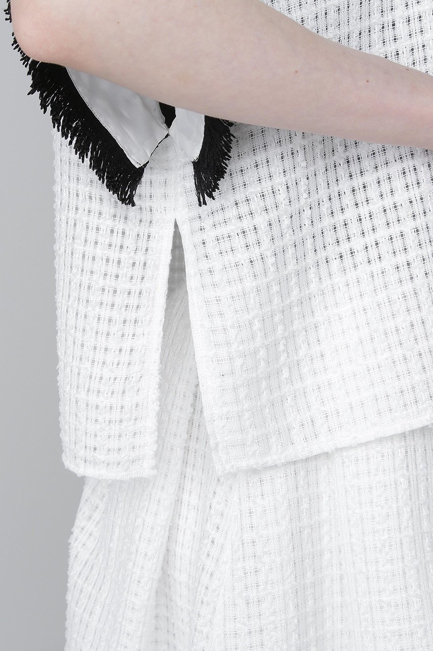 【アドーア/ADORE】のレーシーメッシュブラウス 人気、トレンドファッション・服の通販 founy(ファニー) 　ファッション　Fashion　レディースファッション　WOMEN　トップス・カットソー　Tops/Tshirt　シャツ/ブラウス　Shirts/Blouses　カフス　Cuffs　ショート　Short　スリーブ　Sleeve　チェック　Check　ツイード　Tweed　メッシュ　Mesh　レース　Race　エレガント 上品　Elegant　NEW・新作・新着・新入荷　New Arrivals　other-8|ID: prp329100004571593 ipo3291000000032347852