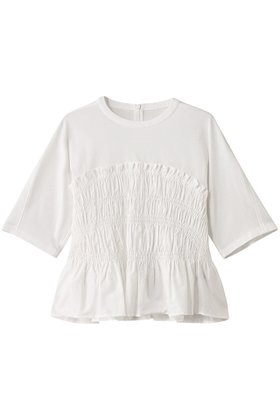 【マルティニーク/martinique】 シャーリングコンビプルオーバー人気、トレンドファッション・服の通販 founy(ファニー) ファッション Fashion レディースファッション WOMEN トップス・カットソー Tops/Tshirt シャツ/ブラウス Shirts/Blouses ロング / Tシャツ T-Shirts プルオーバー Pullover カットソー Cut and Sewn 2025年 2025 シャーリング Shirring ショート Short スリーブ Sleeve センター Center デニム Denim トレンド Trend ボトム Bottom A/W・秋冬 Aw・Autumn/Winter・Fw・Fall-Winter |ID:prp329100004571596