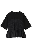 【マルティニーク/martinique】のシャーリングコンビプルオーバー ブラック|ID: prp329100004571596 ipo3291000000035700640