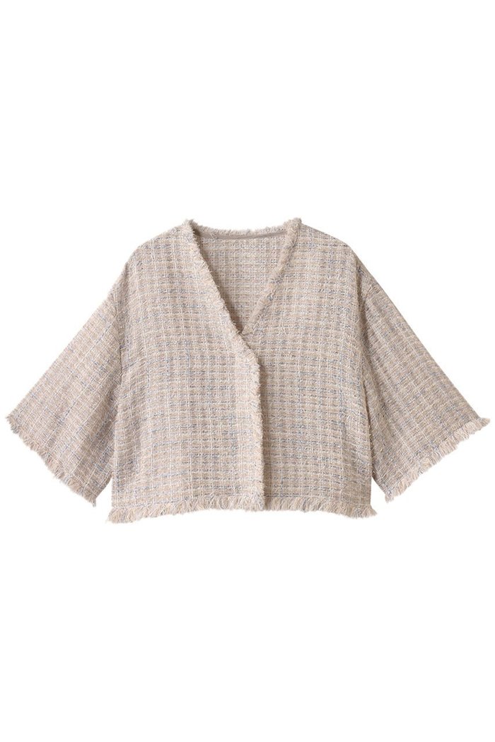 【マルティニーク/martinique】のツイードブラウスジャケット インテリア・キッズ・メンズ・レディースファッション・服の通販 founy(ファニー) https://founy.com/ ファッション Fashion レディースファッション Fashion for Women アウター Coat / Outerwear Collection レディースジャケット・軽アウター Jackets ショート Short, Short Length ジャケット Jacket, Outerwear スリーブ Sleeve, Long Sleeve / Short Sleeve ツイード Twill, Twill Weave デニム Denim, Jeans Material バランス Balance, Style Balance フリンジ Fringe, Tassel フレア Flare, Flared |ID: prp329100004571605 ipo3291000000036082737