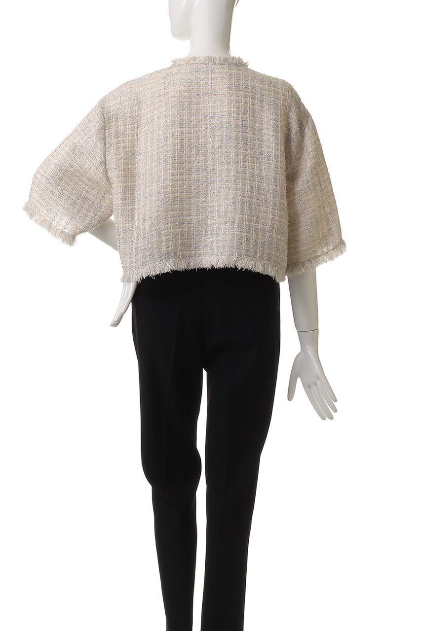 【マルティニーク/martinique】のツイードブラウスジャケット 人気、トレンドファッション・服の通販 founy(ファニー) 　ファッション　Fashion　レディースファッション　Fashion for Women　アウター　Coat / Outerwear Collection　レディースジャケット・軽アウター　Jackets　ショート　Short, Short Length　ジャケット　Jacket, Outerwear　スリーブ　Sleeve, Long Sleeve / Short Sleeve　ツイード　Twill, Twill Weave　デニム　Denim, Jeans Material　バランス　Balance, Style Balance　フリンジ　Fringe, Tassel　フレア　Flare, Flared　other-4|ID: prp329100004571605 ipo3291000000036082743