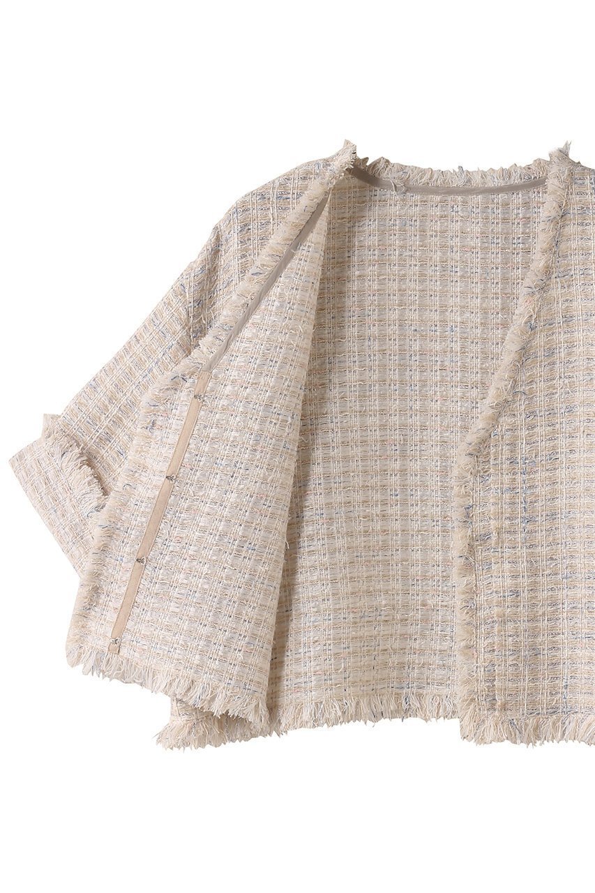 【マルティニーク/martinique】のツイードブラウスジャケット 人気、トレンドファッション・服の通販 founy(ファニー) 　ファッション　Fashion　レディースファッション　Fashion for Women　アウター　Coat / Outerwear Collection　レディースジャケット・軽アウター　Jackets　ショート　Short, Short Length　ジャケット　Jacket, Outerwear　スリーブ　Sleeve, Long Sleeve / Short Sleeve　ツイード　Twill, Twill Weave　デニム　Denim, Jeans Material　バランス　Balance, Style Balance　フリンジ　Fringe, Tassel　フレア　Flare, Flared　other-6|ID: prp329100004571605 ipo3291000000036082745