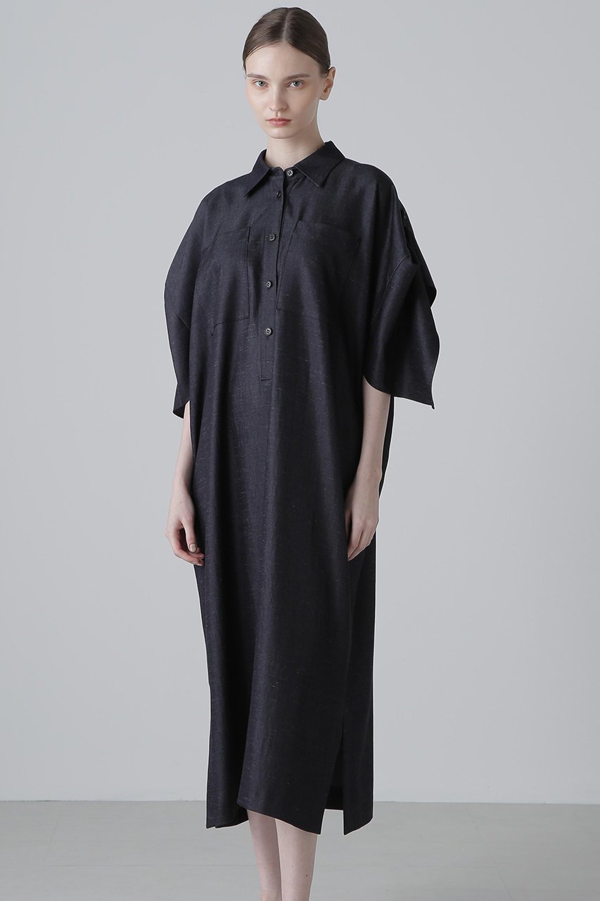 【アドーア/ADORE】のKIMONOTスラブツイルワンピース 人気、トレンドファッション・服の通販 founy(ファニー) 　ファッション　Fashion　レディースファッション　Fashion for Women　ワンピース　Dresses　チュニック　Tunic Tops & Dresses　2024年　2024　2024-2025秋冬・A/W　Autumn/Winter 2024–25 AW24–25　コラボ　Collaboration, Collab　スリーブ　Sleeve, Long Sleeve / Short Sleeve　チュニック　Tunic, Long Top　ツイル　Twist, Twisted Detail　ドレス　Dress, One-Piece　ドレープ　Drape, Draping Fabric　再入荷　Restock / Back in Stock　other-3|ID: prp329100004571622 ipo3291000000034990525