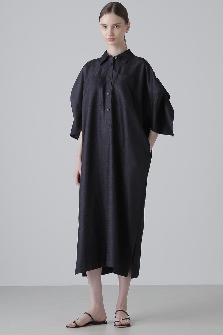 【アドーア/ADORE】のKIMONOTスラブツイルワンピース 人気、トレンドファッション・服の通販 founy(ファニー) 　ファッション　Fashion　レディースファッション　Fashion for Women　ワンピース　Dresses　チュニック　Tunic Tops & Dresses　2024年　2024　2024-2025秋冬・A/W　Autumn/Winter 2024–25 AW24–25　コラボ　Collaboration, Collab　スリーブ　Sleeve, Long Sleeve / Short Sleeve　チュニック　Tunic, Long Top　ツイル　Twist, Twisted Detail　ドレス　Dress, One-Piece　ドレープ　Drape, Draping Fabric　other-2|ID: prp329100004571622 ipo3291000000035540821