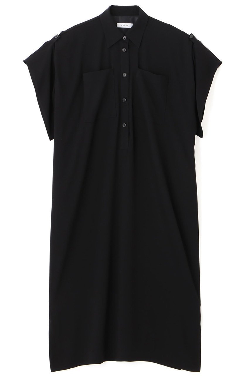 【アドーア/ADORE】のKIMONOTバックサテンワンピース インテリア・キッズ・メンズ・レディースファッション・服の通販 founy(ファニー) 　ファッション　Fashion　レディースファッション　Fashion for Women　ワンピース　Dresses　チュニック　Tunic Tops & Dresses　2024年　2024　2024-2025秋冬・A/W　Autumn/Winter 2024–25 AW24–25　コラボ　Collaboration, Collab　ストレッチ　Stretch, Stretchy Fabric　スリーブ　Sleeve, Long Sleeve / Short Sleeve　チュニック　Tunic, Long Top　ドレス　Dress, One-Piece　ドレープ　Drape, Draping Fabric　再入荷　Restock / Back in Stock　ブラック|ID: prp329100004571623 ipo3291000000032814197