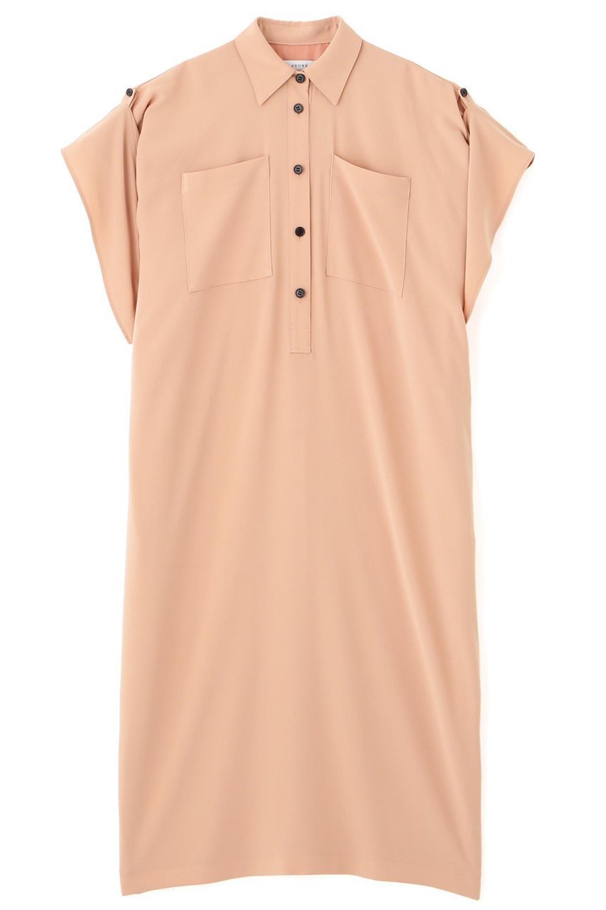 【アドーア/ADORE】のKIMONOTバックサテンワンピース インテリア・キッズ・メンズ・レディースファッション・服の通販 founy(ファニー) 　ファッション　Fashion　レディースファッション　Fashion for Women　ワンピース　Dresses　チュニック　Tunic Tops & Dresses　2024年　2024　2024-2025秋冬・A/W　Autumn/Winter 2024–25 AW24–25　コラボ　Collaboration, Collab　ストレッチ　Stretch, Stretchy Fabric　スリーブ　Sleeve, Long Sleeve / Short Sleeve　チュニック　Tunic, Long Top　ドレス　Dress, One-Piece　ドレープ　Drape, Draping Fabric　再入荷　Restock / Back in Stock　ピンク|ID: prp329100004571623 ipo3291000000034990533