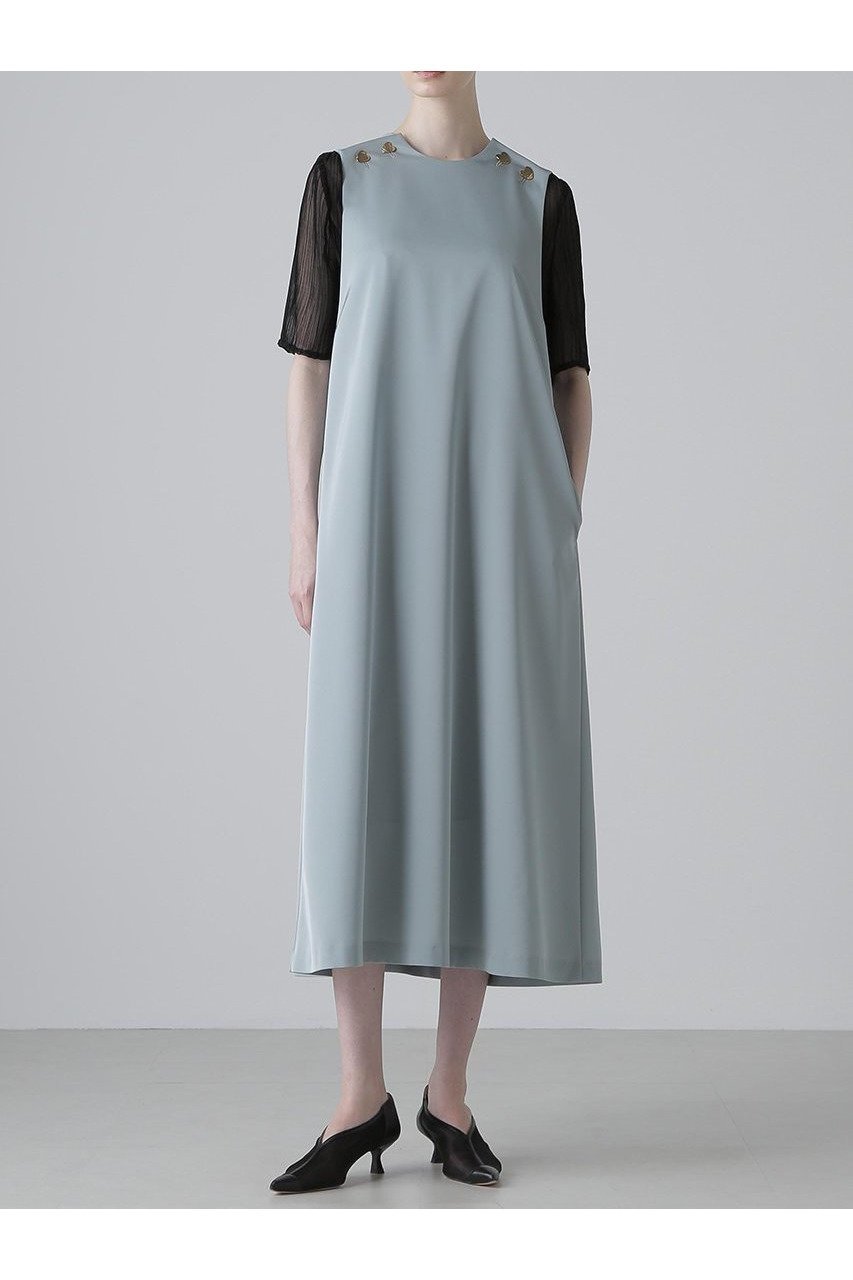 【アドーア/ADORE】のドライタッチツイルワンピース 人気、トレンドファッション・服の通販 founy(ファニー) 　ファッション　Fashion　レディースファッション　WOMEN　ワンピース　Dress　チュニック　Tunic　チュニック　Tunic　ツイル　Twill　ドレス　Dress　ドレープ　Drape　メタル　Metal　ロング　Long　エレガント 上品　Elegant　NEW・新作・新着・新入荷　New Arrivals　other-2|ID: prp329100004571624 ipo3291000000032348057