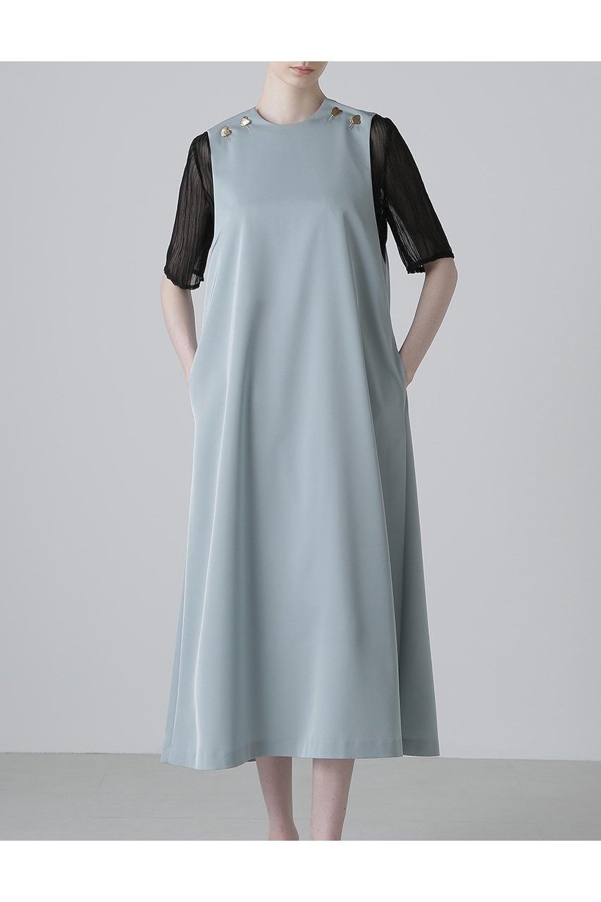 【アドーア/ADORE】のドライタッチツイルワンピース 人気、トレンドファッション・服の通販 founy(ファニー) 　ファッション　Fashion　レディースファッション　WOMEN　ワンピース　Dress　チュニック　Tunic　チュニック　Tunic　ツイル　Twill　ドレス　Dress　ドレープ　Drape　メタル　Metal　ロング　Long　エレガント 上品　Elegant　NEW・新作・新着・新入荷　New Arrivals　other-3|ID: prp329100004571624 ipo3291000000032348058