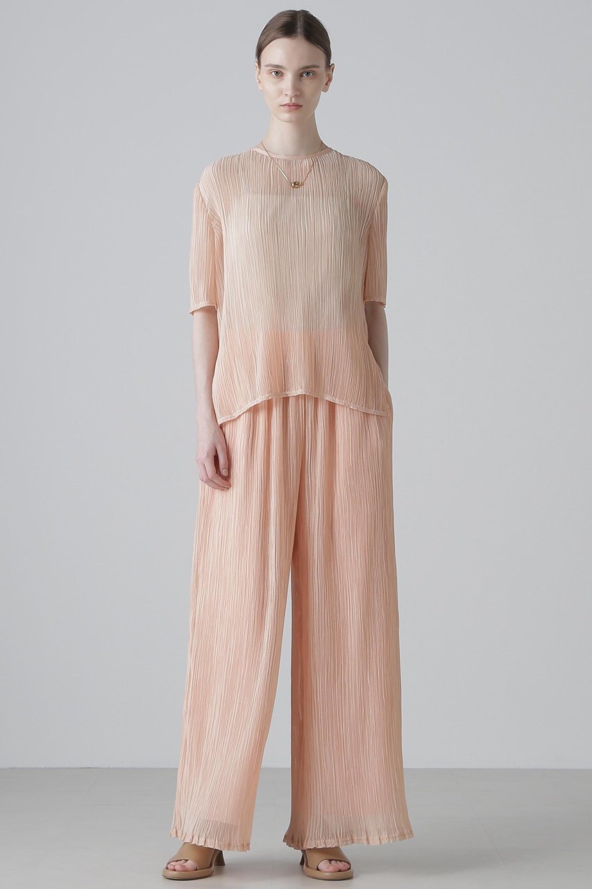 【アドーア/ADORE】のシアーランダムプリーツパンツ 人気、トレンドファッション・服の通販 founy(ファニー) 　ファッション　Fashion　レディースファッション　Fashion for Women　パンツ　Pants & Trousers　おすすめ　Recommended / Our Picks　シアー　Sheer, See-Through　シフォン　Chiffon, Lightweight Fabric　シンプル　Simple, Minimal　セットアップ　Set-Up, Coordinated Outfit　フォルム　Silhouette, Form　プリーツ　Pleats, Pleated　ランダム　Random, Irregular　リラックス　Relax, Relaxed Fit　エレガント 上品　Elegant　other-2|ID: prp329100004571626 ipo3291000000034628094