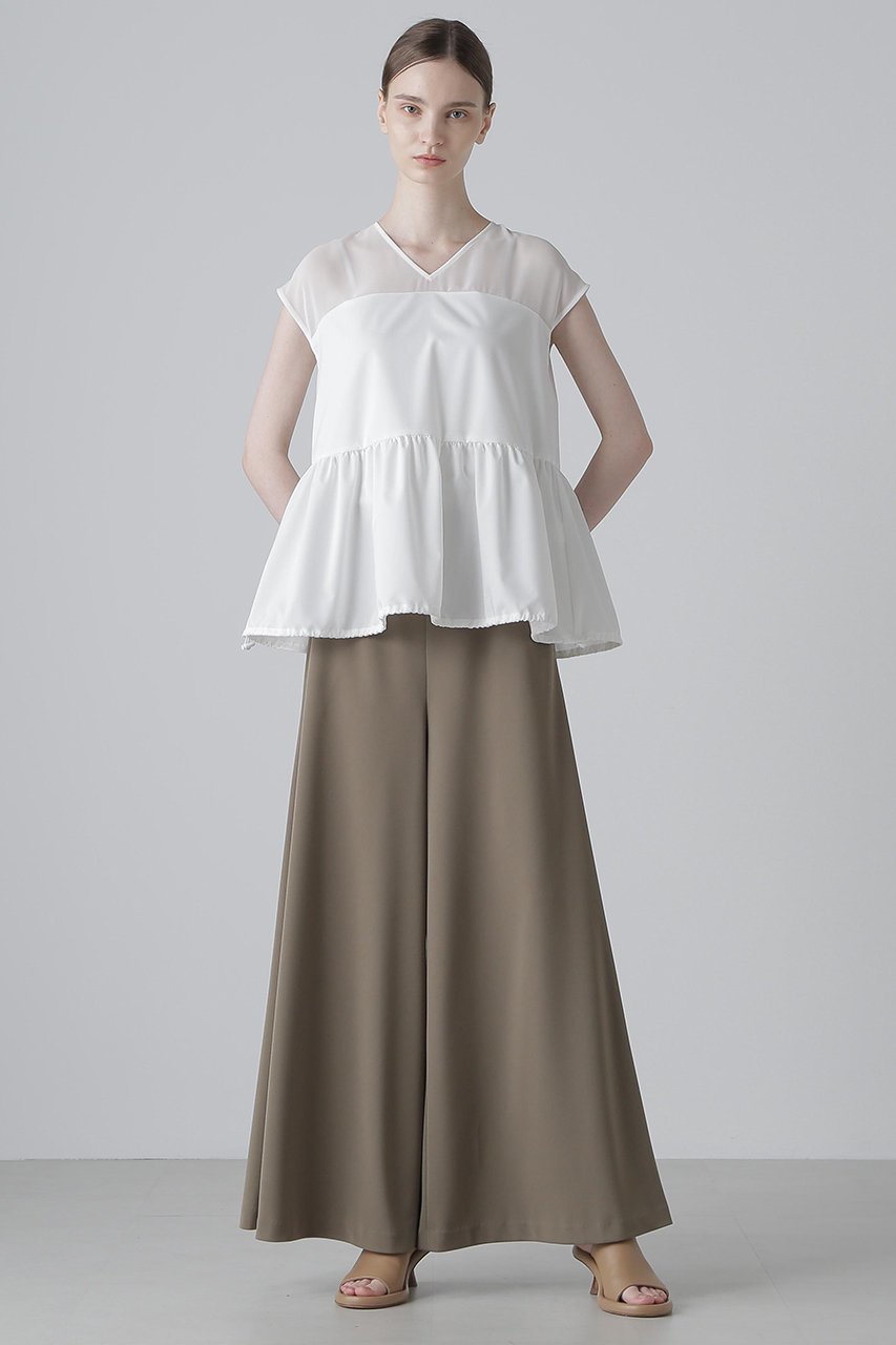 【アドーア/ADORE】のダブルジャージーパンツ 人気、トレンドファッション・服の通販 founy(ファニー) 　ファッション　Fashion　レディースファッション　Fashion for Women　パンツ　Pants & Trousers　セットアップ　Set-Up, Coordinated Outfit　ドレープ　Drape, Draping Fabric　フレア　Flare, Flared　再入荷　Restock / Back in Stock　other-3|ID: prp329100004571627 ipo3291000000034990560