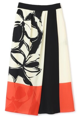 【アドーア/ADORE】 カラーオーバーレイプリントスカート人気、トレンドファッション・服の通販 founy(ファニー) ファッション Fashion レディースファッション Fashion for Women スカート Skirts ロングスカート Long Skirts / Maxi & Midi Skirts イエロー Yellow パウダー Powder, Soft Tone プリント Print, Printed Pattern モチーフ Motif, Design Theme ロング Long, Long-Length |ID:prp329100004571629