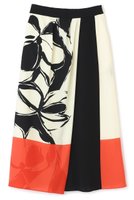 【アドーア/ADORE】のカラーオーバーレイプリントスカート 人気、トレンドファッション・服の通販 founy(ファニー) ファッション Fashion レディースファッション Fashion for Women スカート Skirts ロングスカート Long Skirts / Maxi & Midi Skirts イエロー Yellow パウダー Powder, Soft Tone プリント Print, Printed Pattern モチーフ Motif, Design Theme ロング Long, Long-Length |ID:prp329100004571629