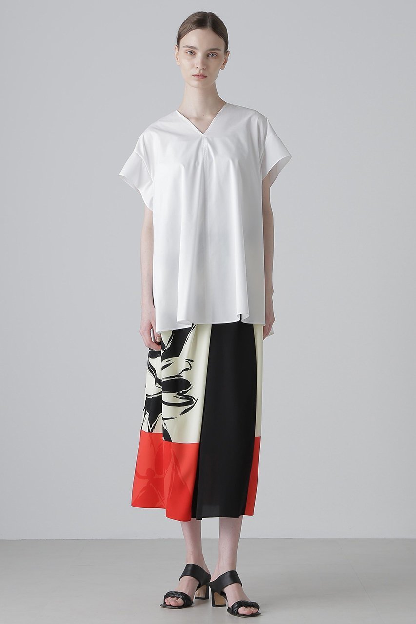 【アドーア/ADORE】のカラーオーバーレイプリントスカート 人気、トレンドファッション・服の通販 founy(ファニー) 　ファッション　Fashion　レディースファッション　Fashion for Women　スカート　Skirts　ロングスカート　Long Skirts / Maxi & Midi Skirts　イエロー　Yellow　パウダー　Powder, Soft Tone　プリント　Print, Printed Pattern　モチーフ　Motif, Design Theme　ロング　Long, Long-Length　other-3|ID: prp329100004571629 ipo3291000000035782174