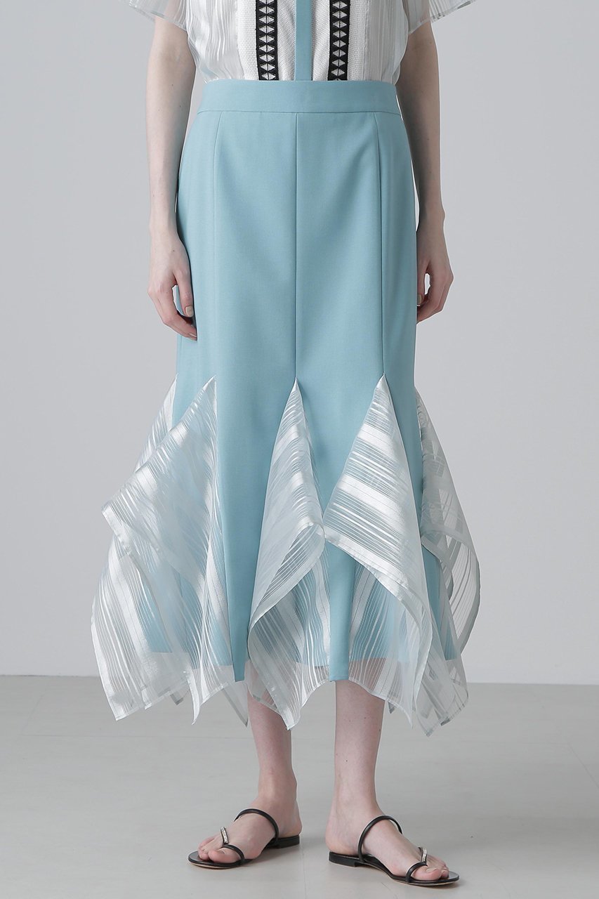 【アドーア/ADORE】のシアーストライプスカート 人気、トレンドファッション・服の通販 founy(ファニー) 　ファッション　Fashion　レディースファッション　Fashion for Women　スカート　Skirts　ロングスカート　Long Skirts / Maxi & Midi Skirts　シアー　Sheer, See-Through　ストライプ　Stripe, Striped Pattern　ブライト　Bright, Shiny　ロング　Long, Long-Length　other-3|ID: prp329100004571630 ipo3291000000035056642