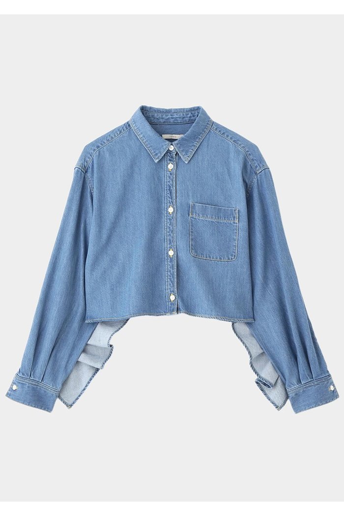 【ル フィル/LE PHIL】のライトデニムブラウス インテリア・キッズ・メンズ・レディースファッション・服の通販 founy(ファニー) https://founy.com/ ファッション Fashion レディースファッション Ladies' Fashion Online トップス・カットソー Tops/Tshirt シャツ/ブラウス Shirts/Blouses インディゴ Indigo コンパクト Compact ショート Short シンプル Simple スタンダード Standard スリーブ Sleeve セットアップ Set Up デニム Denim トレンド Trend ドレープ Drape フェミニン Feminine フリル Frills フロント Front ロング Long |ID: prp329100004571632 ipo3291000000032348133