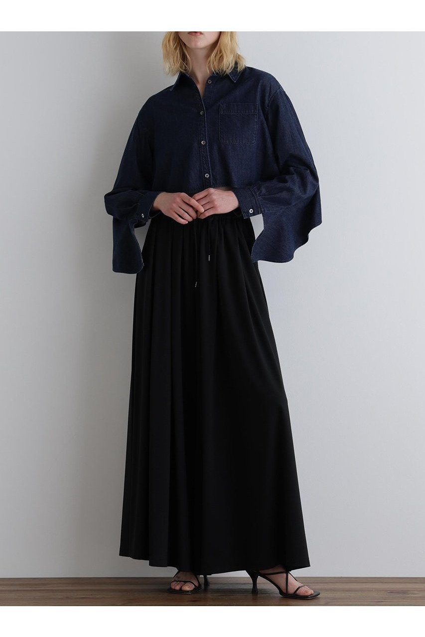 【ル フィル/LE PHIL】のライトデニムブラウス 人気、トレンドファッション・服の通販 founy(ファニー) 　ファッション　Fashion　レディースファッション　WOMEN　トップス・カットソー　Tops/Tshirt　シャツ/ブラウス　Shirts/Blouses　インディゴ　Indigo　コンパクト　Compact　ショート　Short　シンプル　Simple　スタンダード　Standard　スリーブ　Sleeve　セットアップ　Set Up　デニム　Denim　トレンド　Trend　ドレープ　Drape　フェミニン　Feminine　フリル　Frills　フロント　Front　ロング　Long　NEW・新作・新着・新入荷　New Arrivals　other-3|ID: prp329100004571632 ipo3291000000032348137