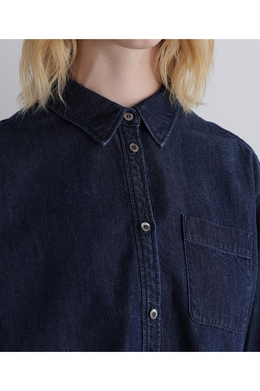 【ル フィル/LE PHIL】のライトデニムブラウス 人気、トレンドファッション・服の通販 founy(ファニー) 　ファッション　Fashion　レディースファッション　WOMEN　トップス・カットソー　Tops/Tshirt　シャツ/ブラウス　Shirts/Blouses　インディゴ　Indigo　コンパクト　Compact　ショート　Short　シンプル　Simple　スタンダード　Standard　スリーブ　Sleeve　セットアップ　Set Up　デニム　Denim　トレンド　Trend　ドレープ　Drape　フェミニン　Feminine　フリル　Frills　フロント　Front　ロング　Long　NEW・新作・新着・新入荷　New Arrivals　other-7|ID: prp329100004571632 ipo3291000000032348141
