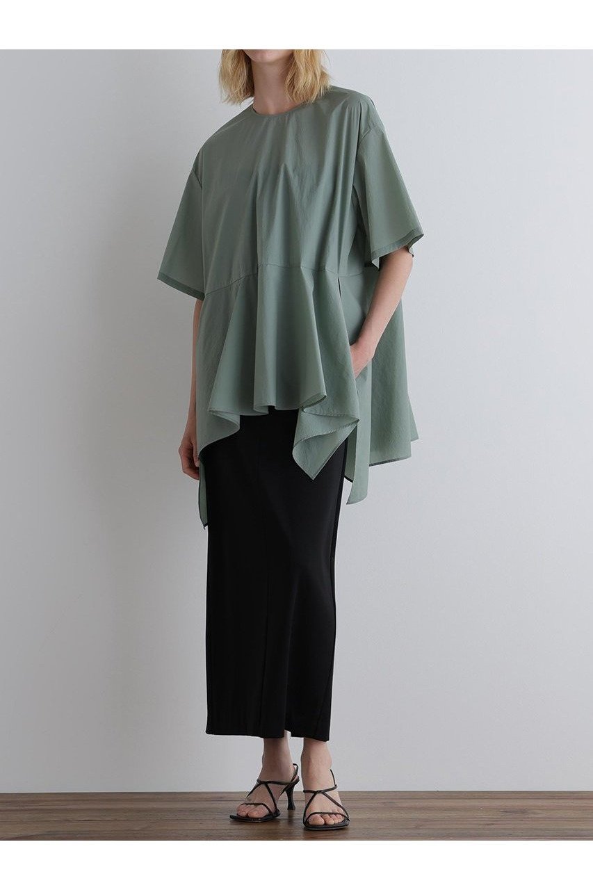 【ル フィル/LE PHIL】のナイロンストレッチブラウス 人気、トレンドファッション・服の通販 founy(ファニー) 　ファッション　Fashion　レディースファッション　WOMEN　トップス・カットソー　Tops/Tshirt　シャツ/ブラウス　Shirts/Blouses　おすすめ　Recommend　ショート　Short　スタンダード　Standard　ストレッチ　Stretch　スリット　Slit　スリーブ　Sleeve　タンブラー　Tumbler　夏　Summer　NEW・新作・新着・新入荷　New Arrivals　other-3|ID: prp329100004571634 ipo3291000000032348157