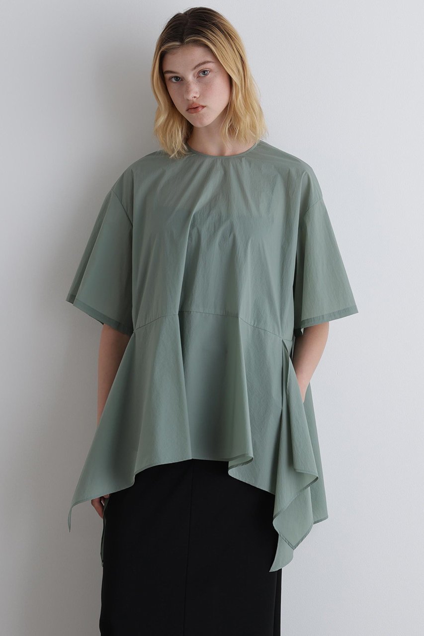 【ル フィル/LE PHIL】のナイロンストレッチブラウス 人気、トレンドファッション・服の通販 founy(ファニー) 　ファッション　Fashion　レディースファッション　Fashion for Women　トップス・カットソー　Cut & Sew Tops　シャツ・ブラウス・オフィスカジュアル　Elegant Blouses & Button-Ups　おすすめ　Recommended / Our Picks　ショート　Short, Short Length　スタンダード　Standard, Basic　ストレッチ　Stretch, Stretchy Fabric　スリット　Slit, Slit Detail　スリーブ　Sleeve, Long Sleeve / Short Sleeve　フレア　Flare, Flared　夏　Summer　other-4|ID: prp329100004571634 ipo3291000000032731857