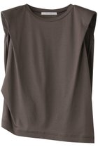 【プレインピープル/PLAIN PEOPLE】のSpiral天竺肩パット入りカットソー カーキグレー|ID:prp329100004571641