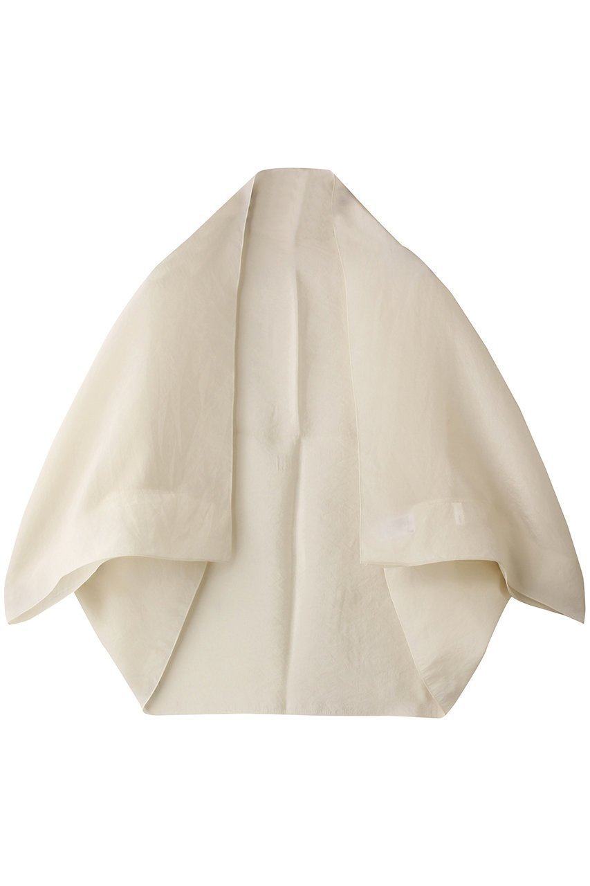 【プレインピープル/PLAIN PEOPLE】のシルキーオーガンジーコンパクトカーディガン インテリア・キッズ・メンズ・レディースファッション・服の通販 founy(ファニー) 　ファッション　Fashion　レディースファッション　Fashion for Women　アウター　Coat / Outerwear Collection　カーディガン　Cardigan, Knitwear　コンパクト　Compact, Small Size　ジャケット　Jacket, Outerwear　ノースリーブ　Sleeveless, No-Sleeve　エレガント 上品　Elegant　再入荷　Restock / Back in Stock　オフホワイト|ID: prp329100004571649 ipo3291000000035930798