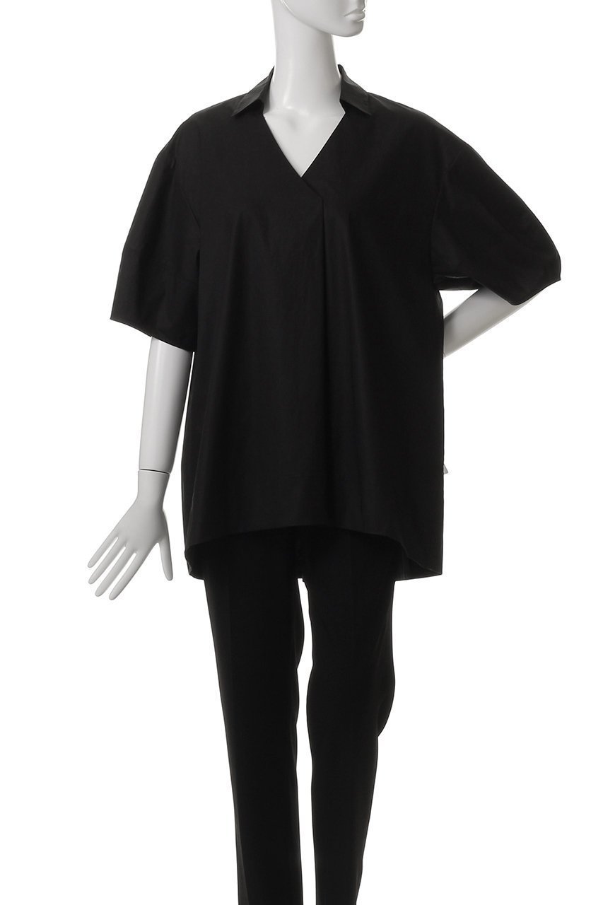 【プレインピープル/PLAIN PEOPLE】のタイプライタースキッパーシャツ 人気、トレンドファッション・服の通販 founy(ファニー) 　ファッション　Fashion　レディースファッション　Fashion for Women　トップス・カットソー　Cut & Sew Tops　シャツ・ブラウス・オフィスカジュアル　Elegant Blouses & Button-Ups　エレガント 上品　Elegant　ショート　Short, Short Length　スキッパー　Skipper, Open Collar　スリーブ　Sleeve, Long Sleeve / Short Sleeve　タイプライター　Typewriter Fabric, Crisp Cotton　デコルテ　Décolleté, Neckline　ヘムライン　Hemline, Bottom Cut　other-2|ID: prp329100004571650 ipo3291000000035560092