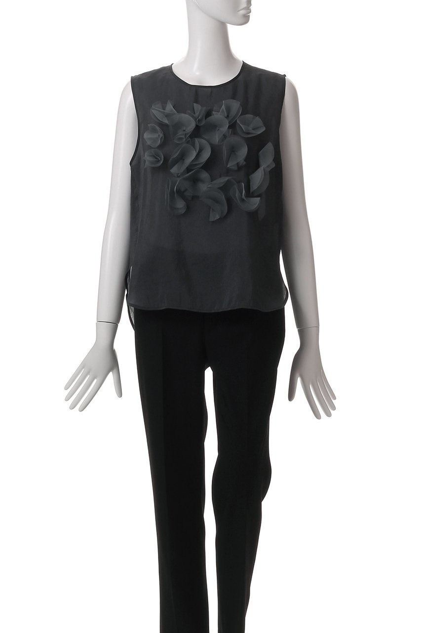 【プレインピープル/PLAIN PEOPLE】のシルキーオーガンジーモチーフブラウス 人気、トレンドファッション・服の通販 founy(ファニー) ファッション Fashion レディースファッション Fashion for Women トップス・カットソー Cut & Sew Tops キャミソール&ノースリーブ Camisoles & Sleeveless Tops シャツ・ブラウス・オフィスカジュアル Elegant Blouses & Button-Ups オーガンジー Organza Fabric デニム Denim, Jeans Material ノースリーブ Sleeveless, No-Sleeve フレア Flare, Flared ボトム Bottoms, Lower Wear ミックス Mix, Mixed Style モチーフ Motif, Design Theme other-2|ID: prp329100004571651 ipo3291000000035700631