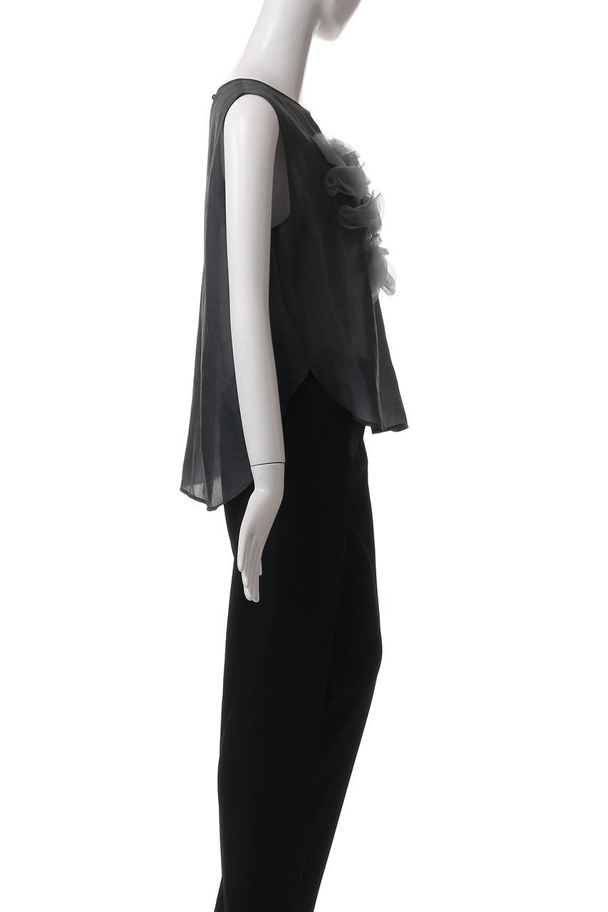 【プレインピープル/PLAIN PEOPLE】のシルキーオーガンジーモチーフブラウス 人気、トレンドファッション・服の通販 founy(ファニー) ファッション Fashion レディースファッション Fashion for Women トップス・カットソー Cut & Sew Tops キャミソール&ノースリーブ Camisoles & Sleeveless Tops シャツ・ブラウス・オフィスカジュアル Elegant Blouses & Button-Ups オーガンジー Organza Fabric デニム Denim, Jeans Material ノースリーブ Sleeveless, No-Sleeve フレア Flare, Flared ボトム Bottoms, Lower Wear ミックス Mix, Mixed Style モチーフ Motif, Design Theme other-3|ID: prp329100004571651 ipo3291000000035700632