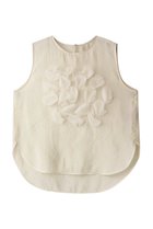 【プレインピープル/PLAIN PEOPLE】のシルキーオーガンジーモチーフブラウス オフホワイト|ID: prp329100004571651 ipo3291000000036393654