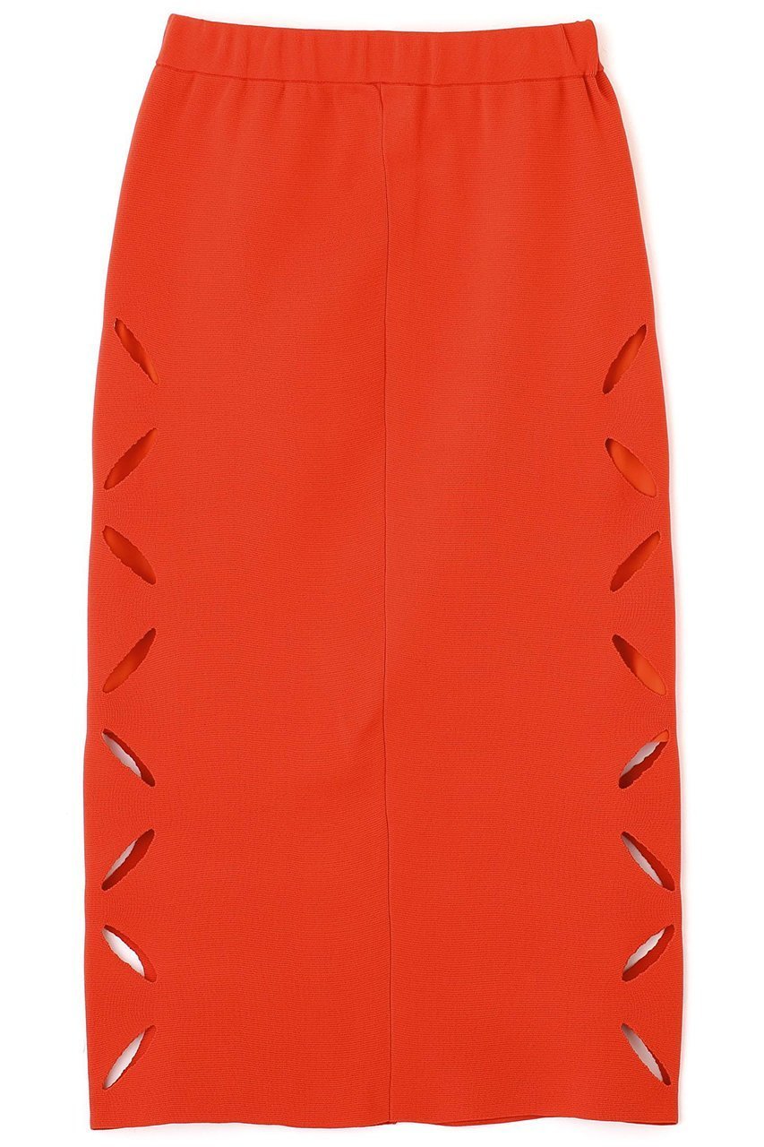 【アドーア/ADORE】のスカシカシパンニットスカート インテリア・キッズ・メンズ・レディースファッション・服の通販 founy(ファニー) 　ファッション　Fashion　レディースファッション　Fashion for Women　スカート　Skirts　ロングスカート　Long Skirts / Maxi & Midi Skirts　オレンジ　Orange　カーディガン　Cardigan, Knitwear　ストレート　Straight, Straight Cut　スリット　Slit, Slit Detail　セットアップ　Set-Up, Coordinated Outfit　センター　Center, Center Line　モチーフ　Motif, Design Theme　ロング　Long, Long-Length　再入荷　Restock / Back in Stock　オレンジ|ID: prp329100004571656 ipo3291000000034990494