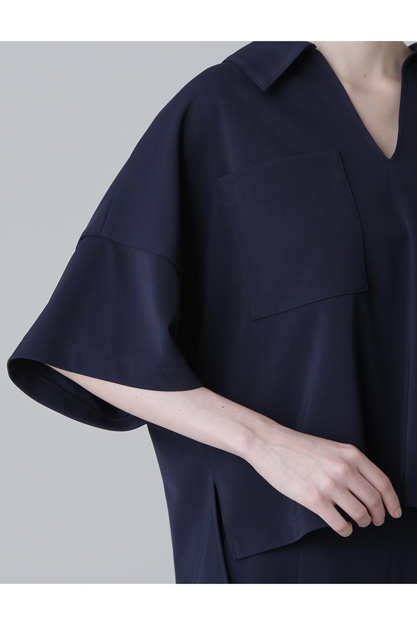 【アドーア/ADORE】のダブルジャージーカットソー 人気、トレンドファッション・服の通販 founy(ファニー) 　ファッション　Fashion　レディースファッション　Fashion for Women　トップス・カットソー　Cut & Sew Tops　シャツ・ブラウス・オフィスカジュアル　Elegant Blouses & Button-Ups　ロングTシャツ・Tシャツ　Longline T-Shirts & Tees　カットソー・ベーシックTシャツ　Cut-and-Sewn Tops / Stretch Tees & Basics　ショート　Short, Short Length　スリーブ　Sleeve, Long Sleeve / Short Sleeve　セットアップ　Set-Up, Coordinated Outfit　ボックス　Boxy, Box Shape　再入荷　Restock / Back in Stock　other-8|ID: prp329100004571659 ipo3291000000032745694