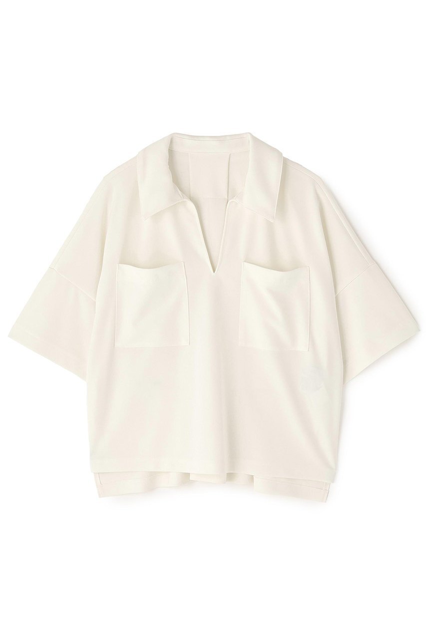 【アドーア/ADORE】のダブルジャージーカットソー インテリア・キッズ・メンズ・レディースファッション・服の通販 founy(ファニー) 　ファッション　Fashion　レディースファッション　Fashion for Women　トップス・カットソー　Cut & Sew Tops　シャツ・ブラウス・オフィスカジュアル　Elegant Blouses & Button-Ups　ロングTシャツ・Tシャツ　Longline T-Shirts & Tees　カットソー・ベーシックTシャツ　Cut-and-Sewn Tops / Stretch Tees & Basics　ショート　Short, Short Length　スリーブ　Sleeve, Long Sleeve / Short Sleeve　セットアップ　Set-Up, Coordinated Outfit　ボックス　Boxy, Box Shape　ホワイト|ID: prp329100004571659 ipo3291000000033314119