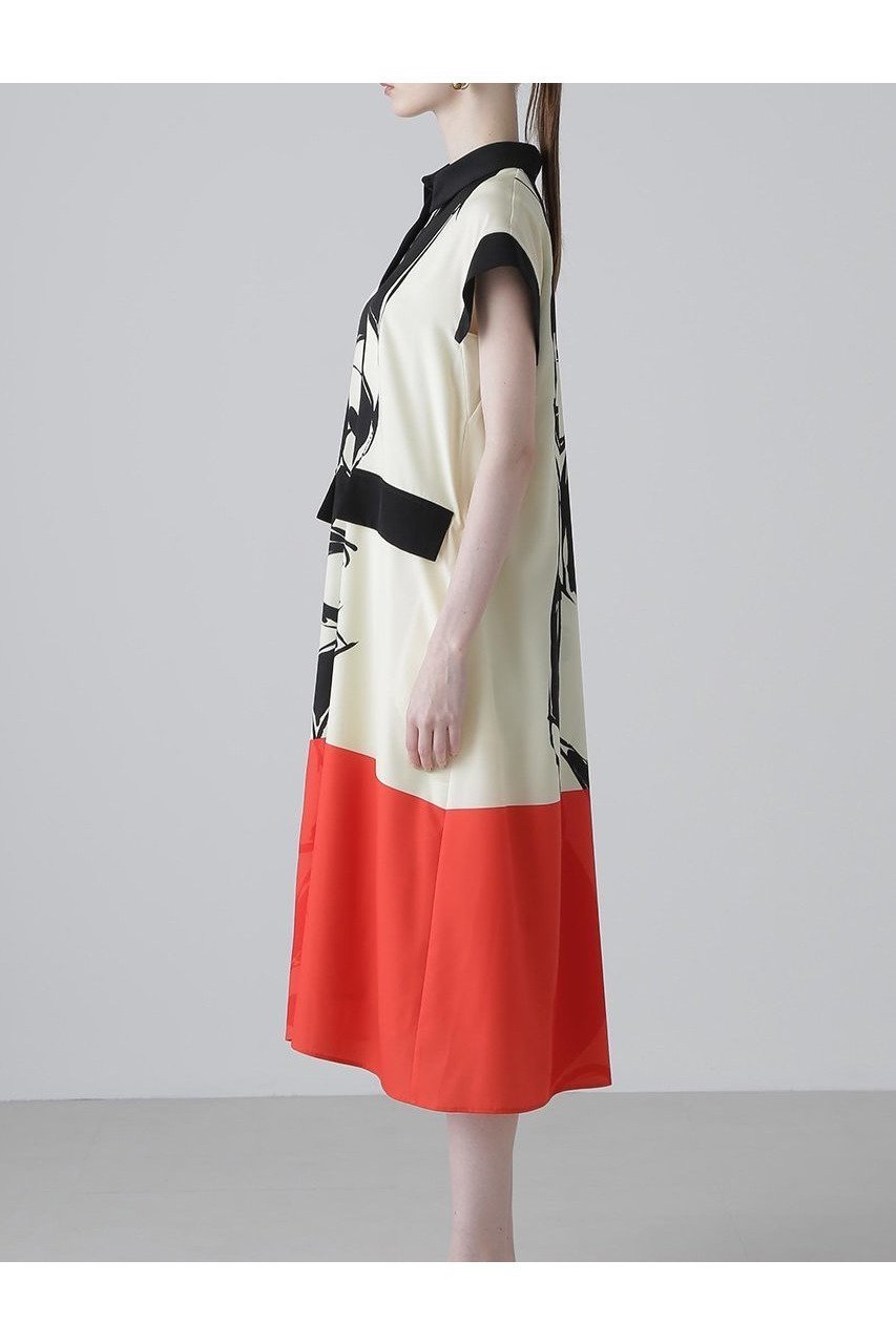 【アドーア/ADORE】のカラーオーバーレイプリントワンピース 人気、トレンドファッション・服の通販 founy(ファニー) 　ファッション　Fashion　レディースファッション　WOMEN　ワンピース　Dress　チュニック　Tunic　アシンメトリー　Asymmetry　チュニック　Tunic　パウダー　Powder　フラワー　Flower　プリント　Print　ポケット　Pocket　モチーフ　Motif　エレガント 上品　Elegant　NEW・新作・新着・新入荷　New Arrivals　other-4|ID: prp329100004571661 ipo3291000000032348377