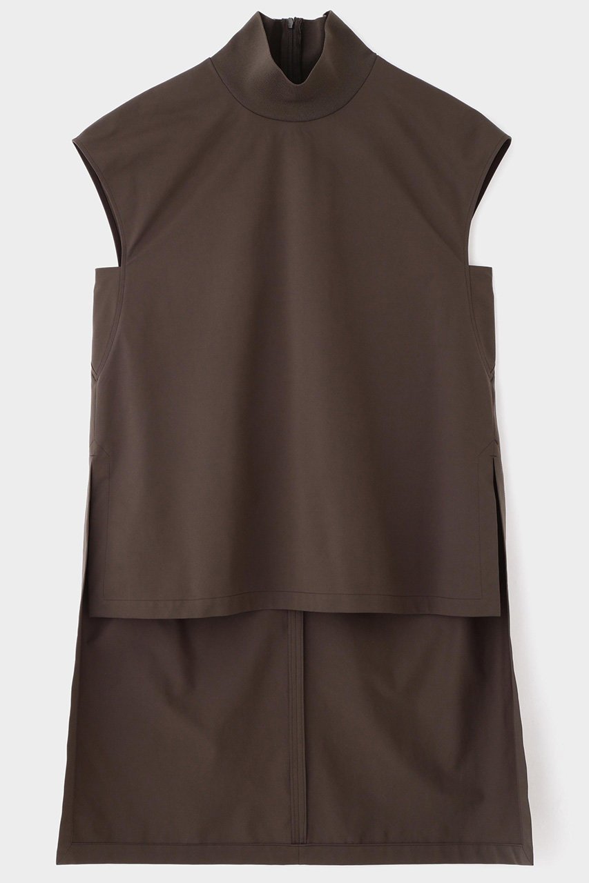 【ル フィル/LE PHIL】のテックスブリッドハイゲージブラウス インテリア・キッズ・メンズ・レディースファッション・服の通販 founy(ファニー) 　ファッション　Fashion　レディースファッション　Fashion for Women　トップス・カットソー　Cut & Sew Tops　キャミソール&ノースリーブ　Camisoles & Sleeveless Tops　シャツ・ブラウス・オフィスカジュアル　Elegant Blouses & Button-Ups　おすすめ　Recommended / Our Picks　カッティング　Cutting Detail　シンプル　Simple, Minimal　ストレッチ　Stretch, Stretchy Fabric　ノースリーブ　Sleeveless, No-Sleeve　ブラウン|ID: prp329100004571669 ipo3291000000035700593