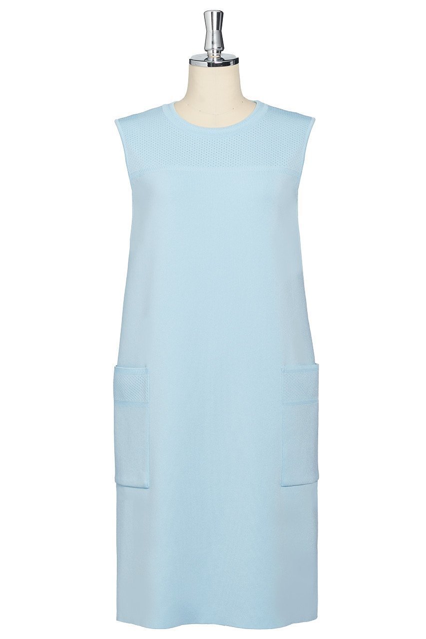 【デイジーリン/DAISY LIN】のKnit Dress “Noble Lady Tank” インテリア・キッズ・メンズ・レディースファッション・服の通販 founy(ファニー) 　ファッション　Fashion　レディースファッション　WOMEN　ワンピース　Dress　ドレス　Party Dresses　チュニック　Tunic　インナー　Inner　ウォッシャブル　Washable　透かし　Watermark　チュニック　Tunic　デコルテ　Decolletage　ドレス　Dress　なめらか　Smooth　パウダー　Powder　ボックス　Box　ポケット　Pocket　メッシュ　Mesh　エレガント 上品　Elegant　NEW・新作・新着・新入荷　New Arrivals　サックスブルー|ID: prp329100004571680 ipo3291000000032348637