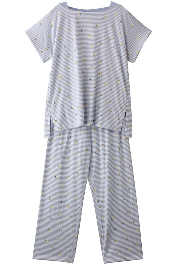 【キッドブルー/KID BLUE】のボーダープチフラワー天竺パジャマ インテリア・キッズ・メンズ・レディースファッション・服の通販 founy(ファニー) https://founy.com/ ファッション Fashion レディースファッション WOMEN お家時間・ステイホーム Home Time/Stay Home パジャマ Pajamas プリント Print ボーダー Border リラックス Relax 定番 Standard NEW・新作・新着・新入荷 New Arrivals |ID: prp329100004571683 ipo3291000000032348662