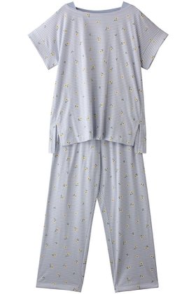 【キッドブルー/KID BLUE】 ボーダープチフラワー天竺パジャマ人気、トレンドファッション・服の通販 founy(ファニー) ファッション Fashion レディースファッション WOMEN お家時間・ステイホーム Home Time/Stay Home パジャマ Pajamas プリント Print ボーダー Border リラックス Relax 定番 Standard NEW・新作・新着・新入荷 New Arrivals |ID:prp329100004571683