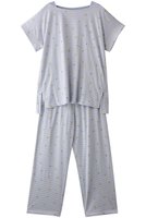 【キッドブルー/KID BLUE】のボーダープチフラワー天竺パジャマ 人気、トレンドファッション・服の通販 founy(ファニー) ファッション Fashion レディースファッション WOMEN お家時間・ステイホーム Home Time/Stay Home パジャマ Pajamas プリント Print ボーダー Border リラックス Relax 定番 Standard NEW・新作・新着・新入荷 New Arrivals |ID:prp329100004571683