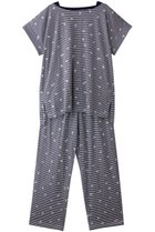 【キッドブルー/KID BLUE】のボーダープチフラワー天竺パジャマ ネイビー|ID: prp329100004571683 ipo3291000000032348664