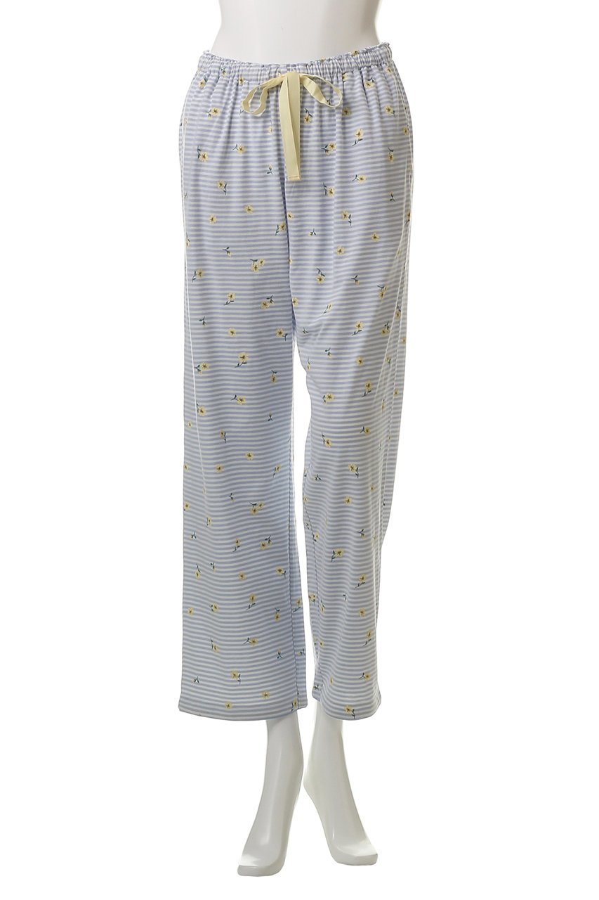 【キッドブルー/KID BLUE】のボーダープチフラワー天竺パジャマ 人気、トレンドファッション・服の通販 founy(ファニー) 　ファッション　Fashion　レディースファッション　WOMEN　お家時間・ステイホーム　Home Time/Stay Home　パジャマ　Pajamas　プリント　Print　ボーダー　Border　リラックス　Relax　定番　Standard　NEW・新作・新着・新入荷　New Arrivals　other-6|ID: prp329100004571683 ipo3291000000032348669