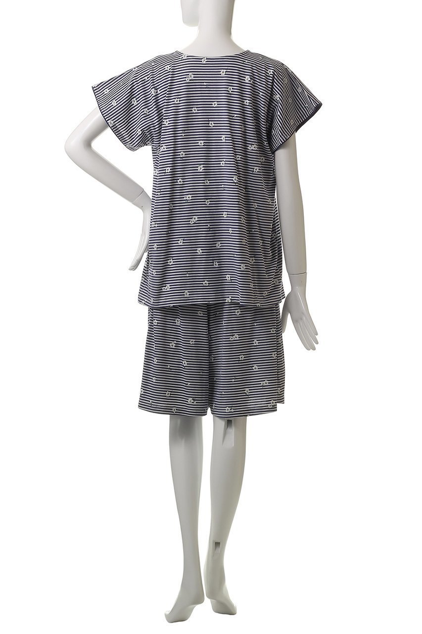 【キッドブルー/KID BLUE】のボーダープチフラワー天竺パジャマ 人気、トレンドファッション・服の通販 founy(ファニー) 　ファッション　Fashion　レディースファッション　WOMEN　パジャマ　Pajamas　プリント　Print　ボーダー　Border　リラックス　Relax　夏　Summer　NEW・新作・新着・新入荷　New Arrivals　other-4|ID: prp329100004571684 ipo3291000000032348675