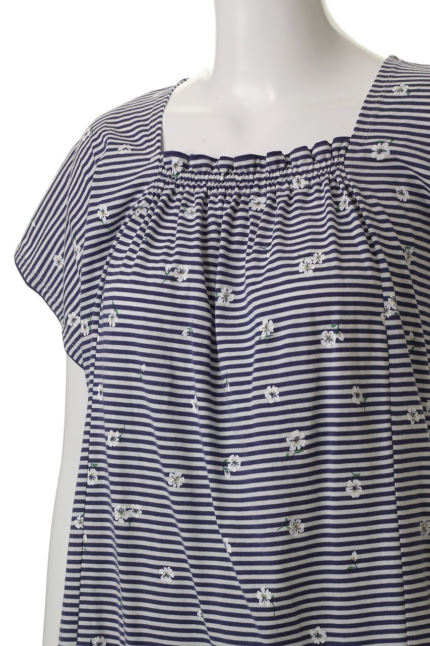 【キッドブルー/KID BLUE】のボーダープチフラワー天竺パジャマ 人気、トレンドファッション・服の通販 founy(ファニー) 　ファッション　Fashion　レディースファッション　WOMEN　パジャマ　Pajamas　プリント　Print　ボーダー　Border　リラックス　Relax　夏　Summer　NEW・新作・新着・新入荷　New Arrivals　other-5|ID: prp329100004571684 ipo3291000000032348676