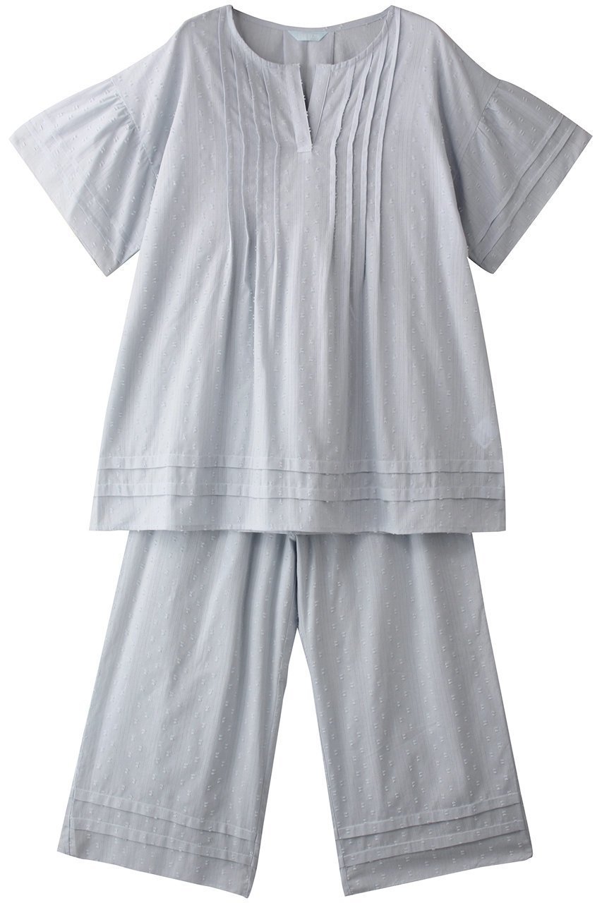 【キッドブルー/KID BLUE】の25カットドビーコットンパジャマ インテリア・キッズ・メンズ・レディースファッション・服の通販 founy(ファニー) 　ファッション　Fashion　レディースファッション　WOMEN　スリット　Slit　パジャマ　Pajamas　フェミニン　Feminine　ボトム　Bottom　夏　Summer　定番　Standard　NEW・新作・新着・新入荷　New Arrivals　春　Spring　S/S・春夏　Ss・Spring/Summer　サックス|ID: prp329100004571686 ipo3291000000032348686