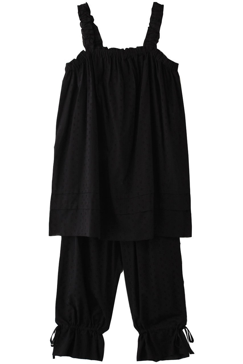 【キッドブルー/KID BLUE】の25カットドビーコットンパジャマ インテリア・キッズ・メンズ・レディースファッション・服の通販 founy(ファニー) 　ファッション　Fashion　レディースファッション　WOMEN　お家時間・ステイホーム　Home Time/Stay Home　ギャザー　Gather　パジャマ　Pajamas　フェミニン　Feminine　リボン　Ribbon　NEW・新作・新着・新入荷　New Arrivals　ブラック|ID: prp329100004571687 ipo3291000000032348695